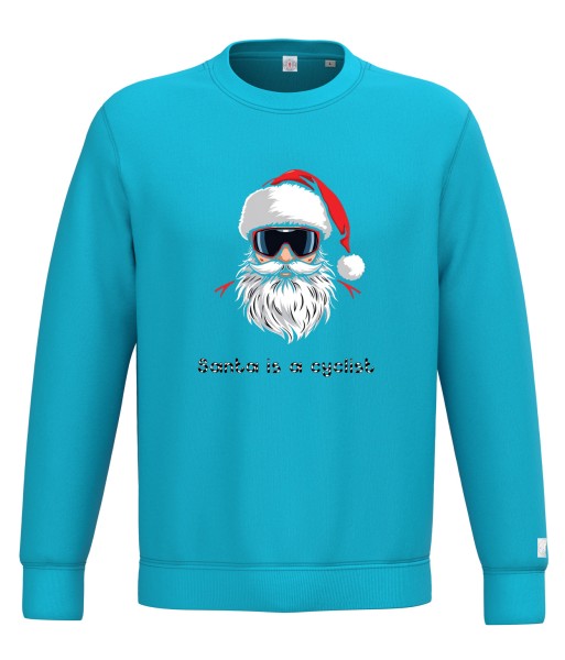Christmas Sweatshirt SANTA IS A CYCLIST
