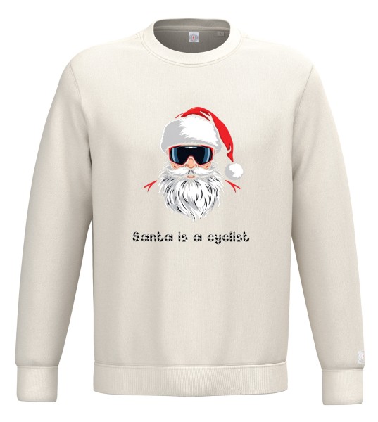 Christmas Sweatshirt SANTA IS A CYCLIST