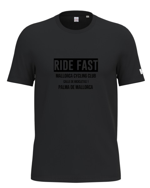 T-Shirt RIDE FAST BLACK IN BLACK